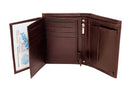 RAS WALLETS Mens RFID Blocking Soft Leather Trifold Purse Credit Card Holder Id Window and Coin Pouch 503