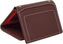 STARHIDE Mens Slim Genuine Leather Trifold Wallet with ID Holder Gift Boxed 810 Brown