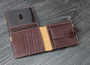 STARHIDE Mens RFID Blocking Two Tone Leather Multi Card Capacity Wallet 1135 Brown Tan