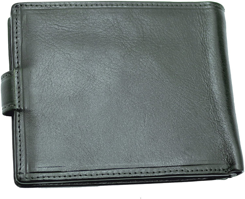 TOPSUM LONDON Mens RFID Blocking Genuine Leather Passcase Wallet with Coin Pocket 4014