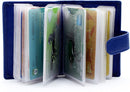 RAS Mens Womens Small Leather 24 Credit Cardholder with Popper Button Fastening 602
