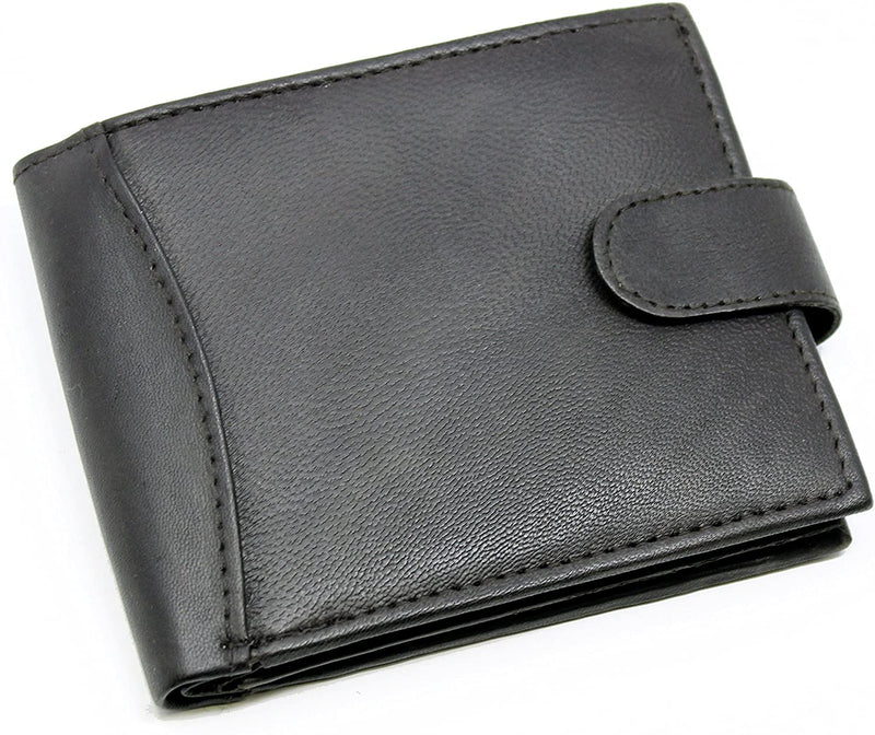 RAS WALLETS Men's RFID Passcase Trifold Rela Leather Wallet Multi Card Slots with Zip Coin Pocket Pouch 304