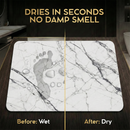Ezano Quick Dry Stone Bath Mat | Super Absorbent Diatomite Non Slip Bathroom Floor Mat