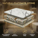 Ezano Quick Dry Stone Bath Mat | Super Absorbent Diatomite Non Slip Bathroom Floor Mat