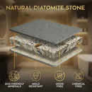 Ezano Quick Dry Stone Bath Mat | Super Absorbent Diatomite Non Slip Bathroom Floor Mat