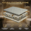 Ezano Quick Dry Stone Bath Mat | Super Absorbent Diatomite Non Slip Bathroom Floor Mat