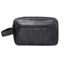RAS WALLETS Mens Genuine Leather Travel Overnight Wash Gym Toiletry Shaving Bag 3510 Black