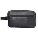 RAS Mens Washbag | Large Genuine Leather Travel Overnight Wash Gym Toiletry Shaving Bag 3520 Black