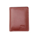Morucha Mens RFID Blocking Compact Genuine Leather Bifold Wallet M45 Antique Red