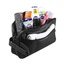RAS WALLETS Mens Genuine Leather Travel Overnight Wash Gym Toiletry Shaving Bag 3510 Black