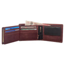 Morucha Mens RFID Blocking Genuine Leather Bifold Passcase Wallet M60