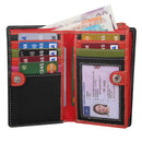 StarHide Ladies RFID Blocking Compact Multi Colour Soft Real Leather Wallet 5540