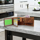 Personalized Leather Wallet, Bifold Brown Real Leather Wallet, Personalised Custom Engraved Gift for Boyfriend