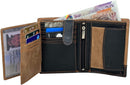 Khan The Legend Leather Wallet | RFID Blocking Mens Wallet (Tan Black