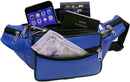 RAS Unisex Leather Large Travel Money Pouch Waist Bum Bag Adjustable Belt Strap 1006