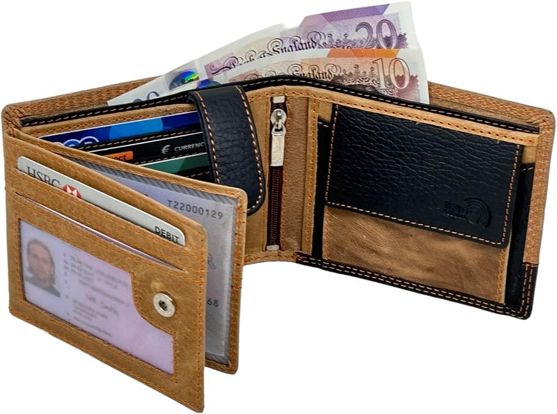 Custom Engraved Wallets for Men UK | Genuine Soft Leather Wallet | Built in RFID Blocking | Engraved Gift for Him 2028