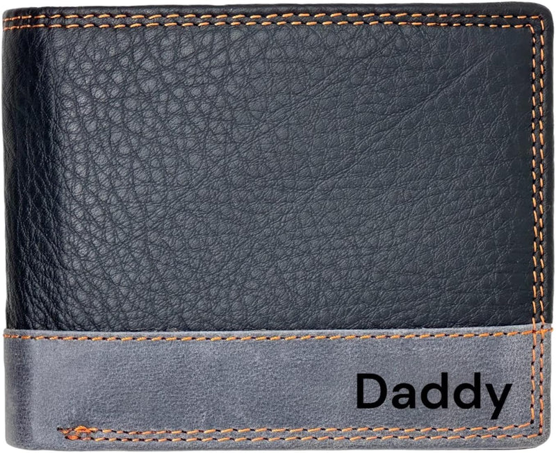 Custom Engraved Wallets for Men UK | Genuine Soft Leather Wallet | Built in RFID Blocking | Engraved Gift for Him 2028