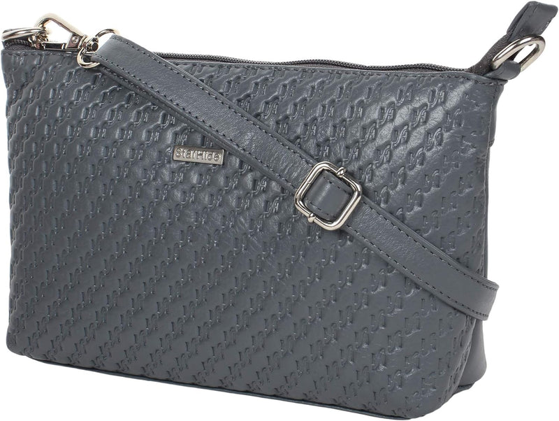 STARHIDE Women's Leather Cross Body Shoulder Bag with Long Adjustable Strap And Inner RFID Protected Pocket 5630
