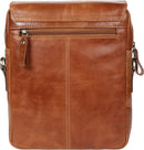 STARHIDE Mens Ladies Soft Premium Oil Tanned Leather Shoulder Cross Body Bag with Front Flip Opening 580 (Tan)