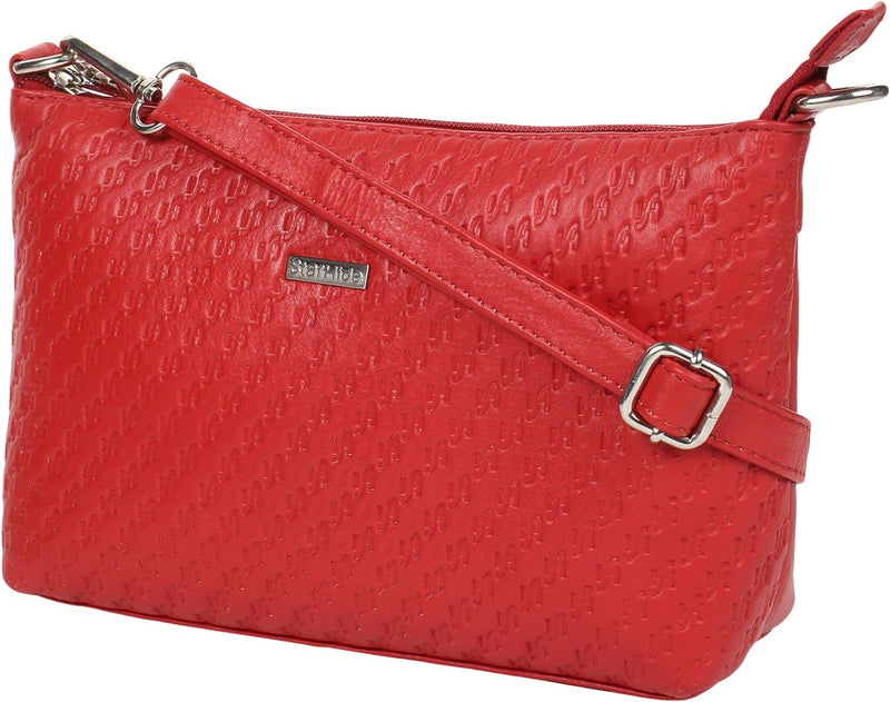 STARHIDE Women's Leather Cross Body Shoulder Bag with Long Adjustable Strap And Inner RFID Protected Pocket 5630