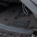 STARHIDE Ladies Soft Premium Leather Shoulder/Cross Body Bag with Front Flip Opening 570 (Grey/Black)