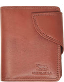 Morucha Mens RFID Blocking Genuine Leather Billfold Wallet with Coin and ID Card Holder Pockets M50 (Brown)