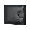 Morucha Mens Black RFID Blocking Wallet with External Quick Tap & Go Card Pocket Slim Genuine Leather Billfold 2 ID Card Holder Wallet M-130 Black