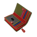 StarHide Ladies RFID Blocking Compact Multi Colour Soft Real Leather Wallet 5540