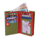 StarHide Ladies RFID Blocking Compact Multi Colour Soft Real Leather Wallet 5540