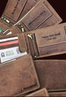 Personalized Leather Wallet, Bifold Brown Real Leather Wallet, Personalised Custom Engraved Gift for Boyfriend