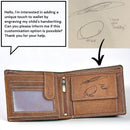 Personalised Photo Wallet For Men, RFID Blocking Custom Engraved Real Distressed Hunter Leather Purse, Coin Pocket Wallet, Best Gift Men