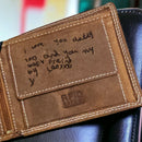 Personalised Photo Wallet For Men, RFID Blocking Custom Engraved Real Distressed Hunter Leather Purse, Coin Pocket Wallet, Best Gift Men