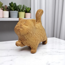 Personalised Custom Engraved Handmade Wooden Ornament Wood Carved Gift Cat Decor