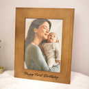 Personalised Wooden Photo Frame Custom Engraved Any Text Birthday Wedding Gift