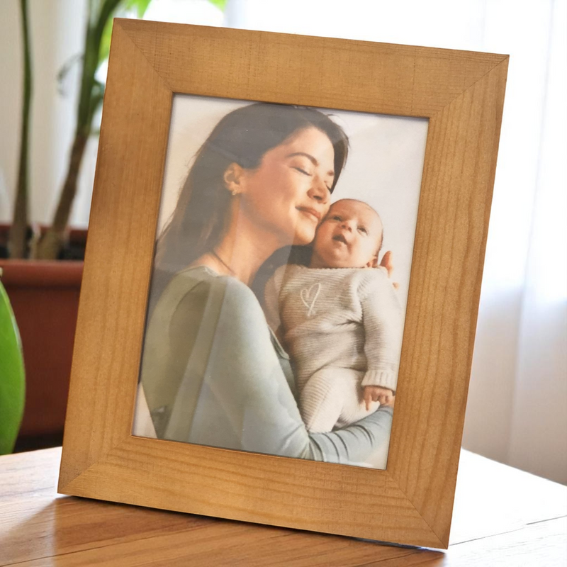 Personalised Wooden Photo Frame Custom Engraved Any Text Birthday Wedding Gift