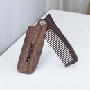 Custom Handmade Sandalwood Comb, Personalised walnut wood Pocket Comb For Men