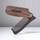 Custom Handmade Sandalwood Comb, Personalised walnut wood Pocket Comb For Men