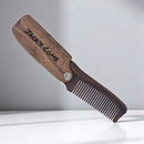 Custom Handmade Sandalwood Comb, Personalised walnut wood Pocket Comb For Men