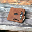 Personalised Engraved RFID BLOCKING Leather Zipped Wallet 4017 TAN