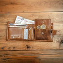Personalised Engraved Topsum Mens Wallet Coin Pocket Premium Real Leather Wallet