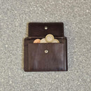 Personalised Wallet Men's Slim Thin Strong Money Clip Cardholder Genuine Leather Minimalist Wallet with Coin Pouch Pocket Gift Boxed 820 Brown