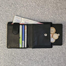 Custom Engraved Wallet For Men's, RFID BLOCKING Small Real Leather Wallet, Bifold Credit & Business Cardholder, Amazing Gift For Businessmen M-40 Black