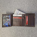 Custom Engraved Wallet For Men - Luxury Brown Tan RFID Blocking Man Wallet Cardholder Coin Pocket Purse 1130