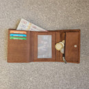 Personalised Engraved Men's Wallet, Genuine Cowhide Leather Wallet, Personalized Gift for Him, Boyfriend, Husband, Granddad, Birthday Gift