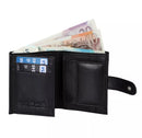 Engraved Small RFID Card Protection Real Leather Wallet With ID Coin Pocket 360