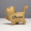 Personalised Custom Engraved Handmade Wooden Ornament Wood Carved Gift Cat Decor