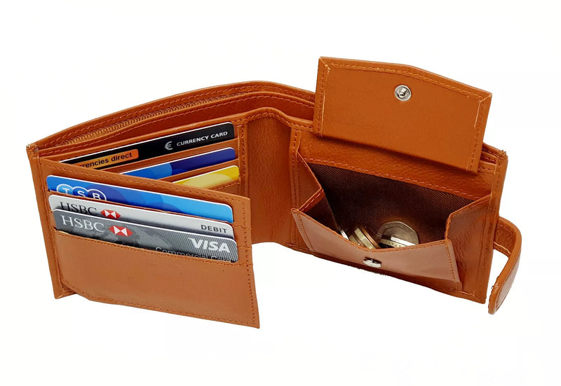 Personalised Man's Wallet Leather RFID Contactless Card Blocking ID Protection