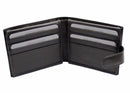 Mens Real Leather 18 Credit Card Pocket Wallet Purse & 2 ID Window RGX07 Black