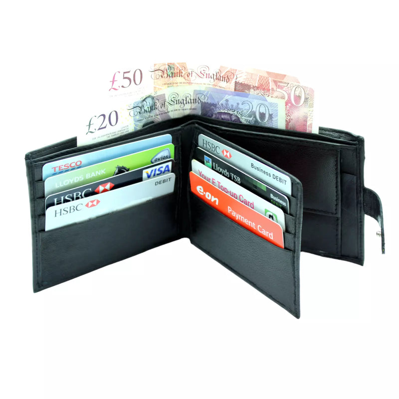 Personalis Men Rfid Blocking Real Leather Wallet Credit Card Holder Purse Pouch