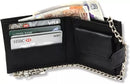 Personalised Leather Biker Wallet Rider Wallet Coin Pocket & Safety Metal Chain